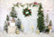 Kate Sapin de Noël Blanc Porte de grange Neige Toile de fond conçue par Emetselch - Kate Backdrop FR