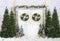 Kate Arbres de Noël Porte de grange Blanc Toile de fond conçu par Emetselch - Kate Backdrop FR