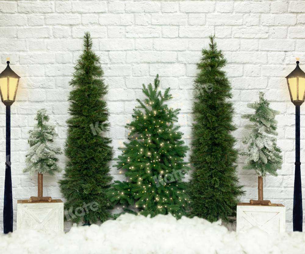 Kate Arbre de Noël Blanc Mur Neige Toile de fond conçu par Emetselch - Kate Backdrop FR