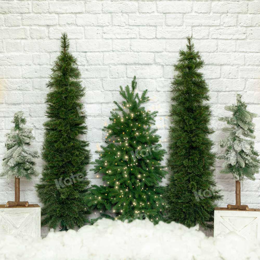 Kate Arbre de Noël Blanc Mur Neige Toile de fond conçu par Emetselch - Kate Backdrop FR
