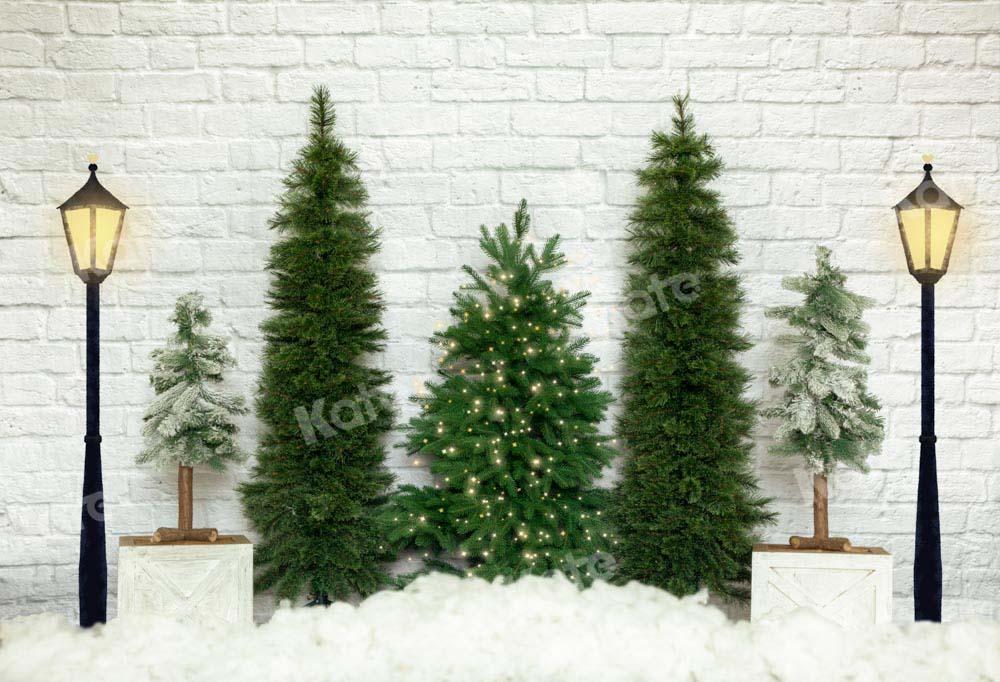 Kate Arbre de Noël Blanc Mur Neige Toile de fond conçu par Emetselch - Kate Backdrop FR
