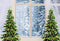 Kate Scène de neige Hiver Fenêtre Noël Toile de fond conçue par Chain Photography - Kate Backdrop FR