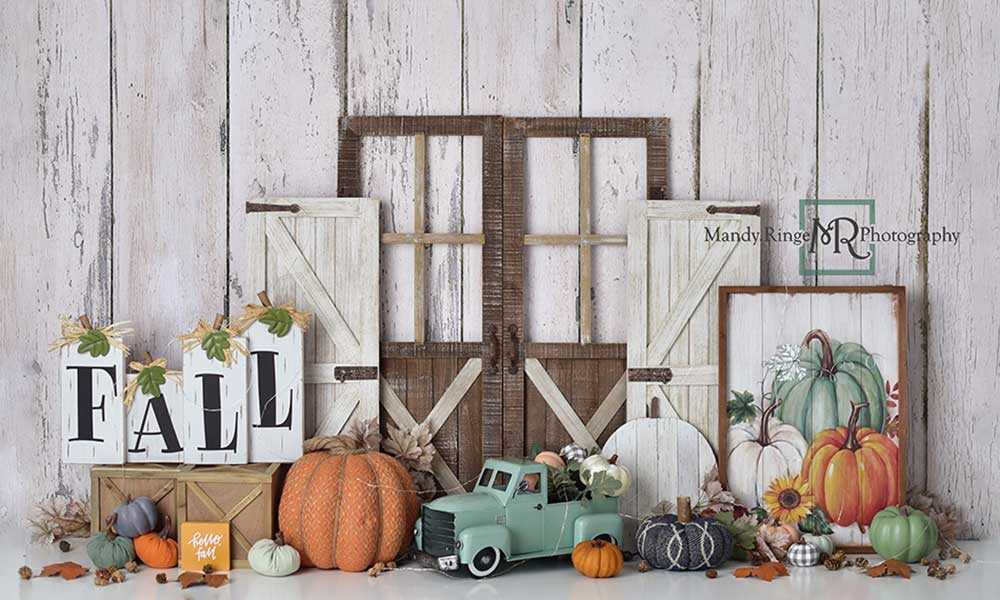 Kate Toile de fond d'anniversaire citrouille d'automne conçue par Mandy Ringe Photographie