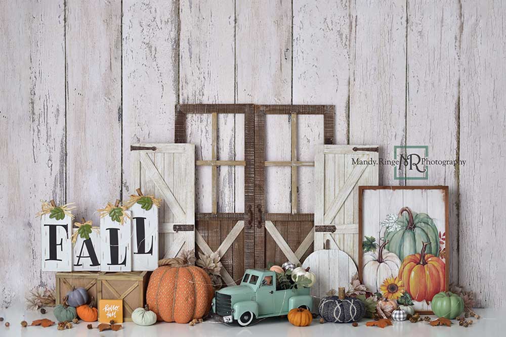 Kate Toile de fond d'anniversaire citrouille d'automne conçue par Mandy Ringe Photographie
