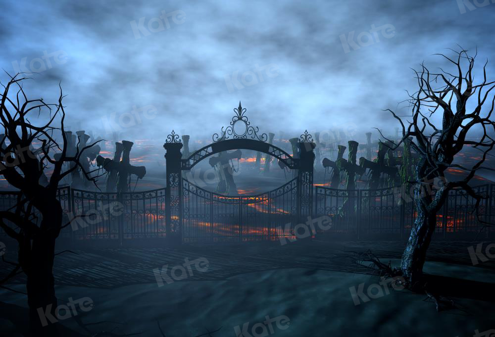 Kate Joyeux Halloween cimetière et croix pour la photographie - Kate Backdrop FR