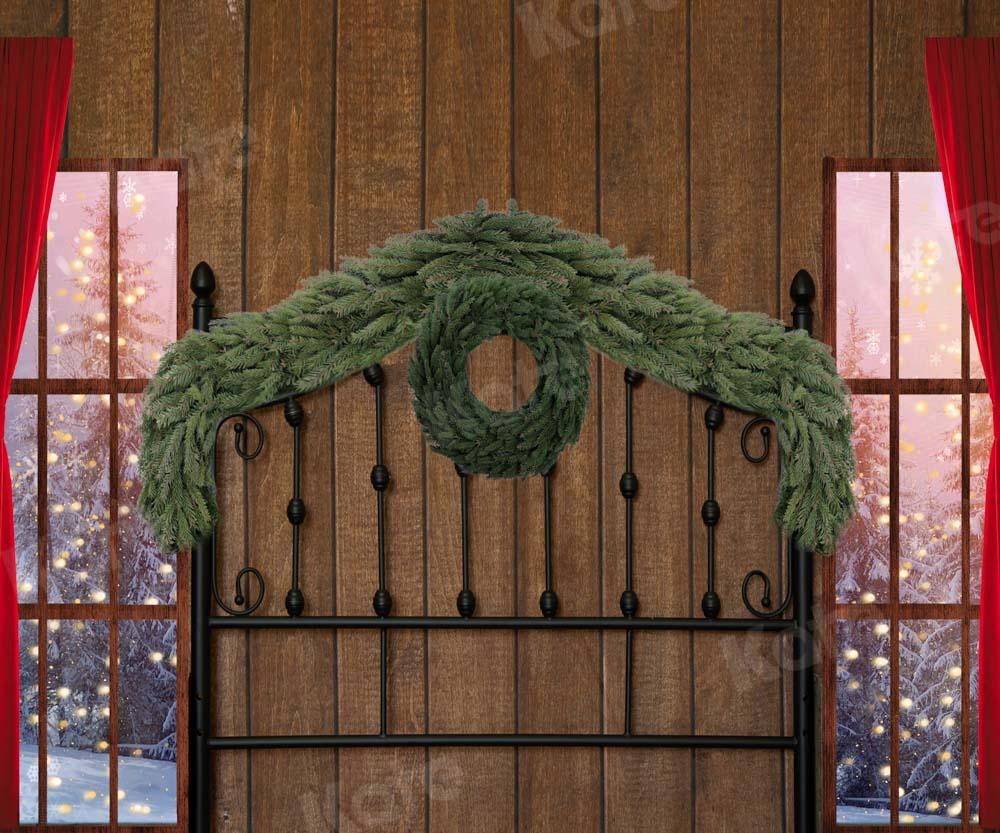 Kate fenêtre de maison en bois de fond de tête de lit conçue par Emetselch - Kate Backdrop FR