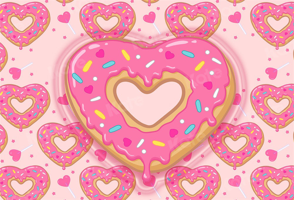 Kate Beignet en forme de Coeur Rose Cake smash Toile de fond pour la photographie - Kate Backdrop FR