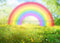 Kate Arc-en-ciel Prairie Été Vert Jaune Toile de fond conçue par Chrissie Green - Kate Backdrop FR