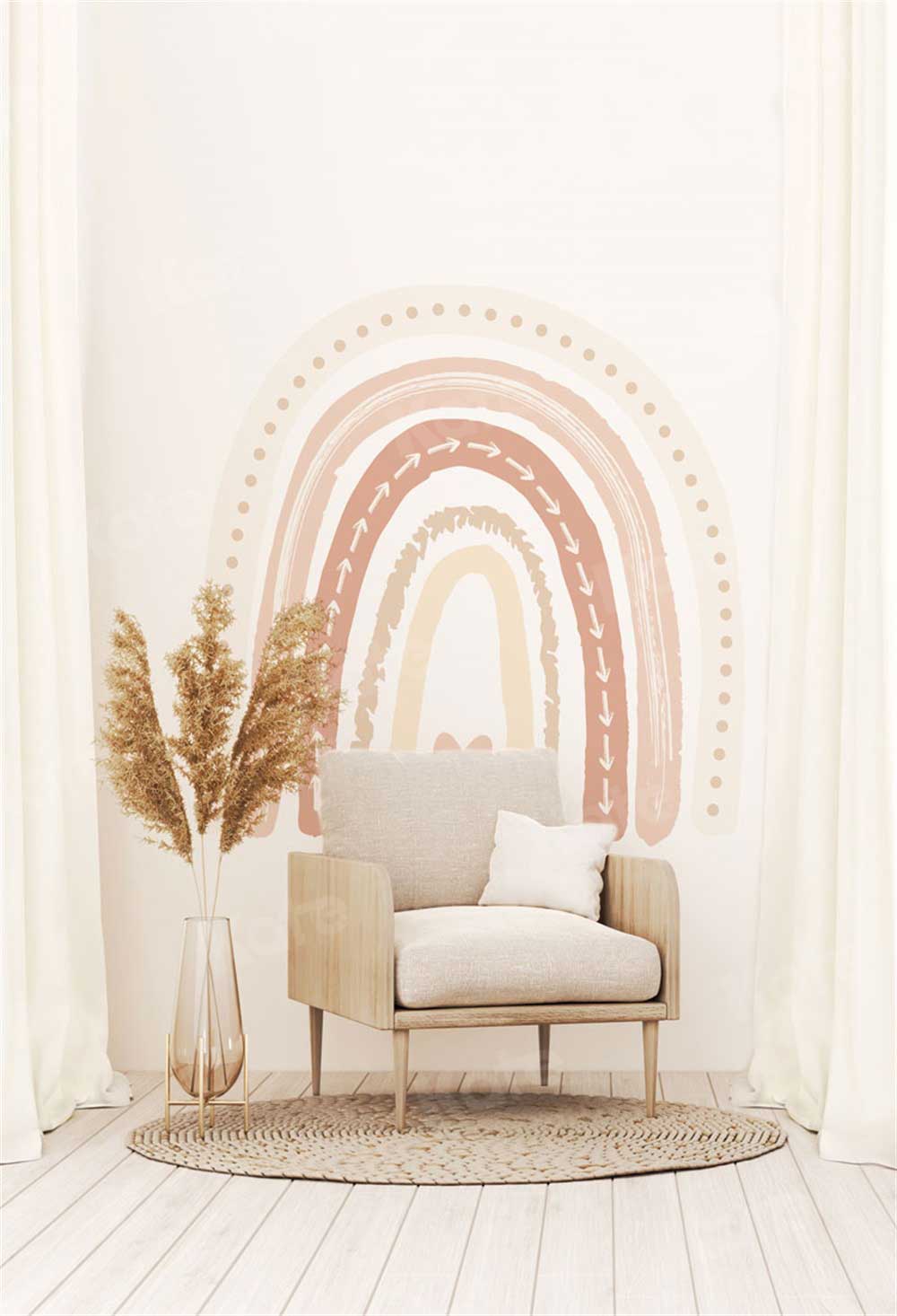 Kate Arc-en-ciel Boho Simplicité Automne Toile de fond pour la photographie - Kate Backdrop FR