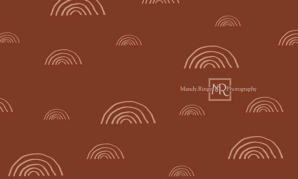 Kate Motif arc-en-ciel Rouille Boho Toile de fond conçu par Mandy Ringe - Kate Backdrop FR
