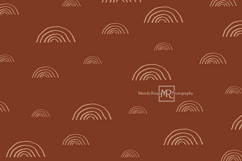 Kate Motif arc-en-ciel Rouille Boho Toile de fond conçu par Mandy Ringe