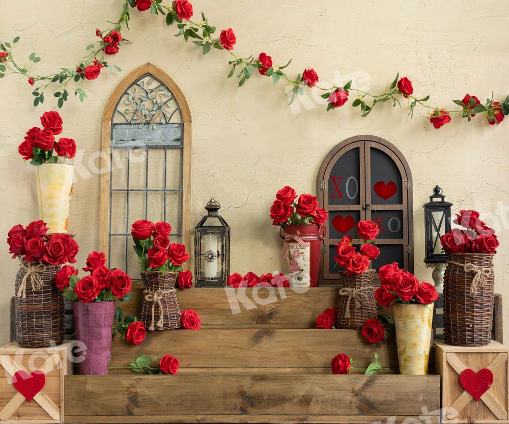 Kate Romantique La Saint-Valentin Roses Toile de fond conçue par Emetselch - Kate Backdrop FR