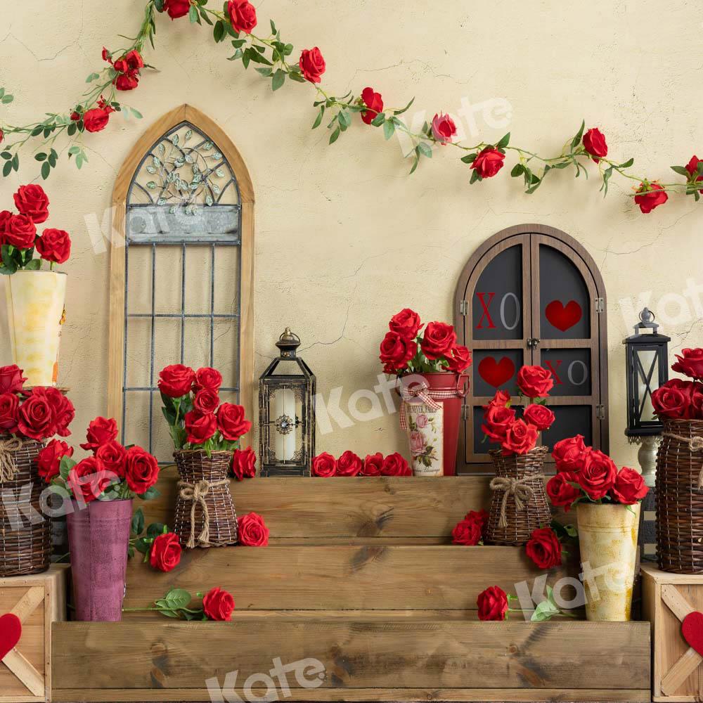 Kate Romantique La Saint-Valentin Roses Toile de fond conçue par Emetselch - Kate Backdrop FR