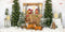 Kate Neige Noël Arbre Wapiti Toile de fond conçu par Emetselch - Kate Backdrop FR