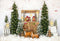 Kate Neige Noël Arbre Wapiti Toile de fond conçu par Emetselch - Kate Backdrop FR