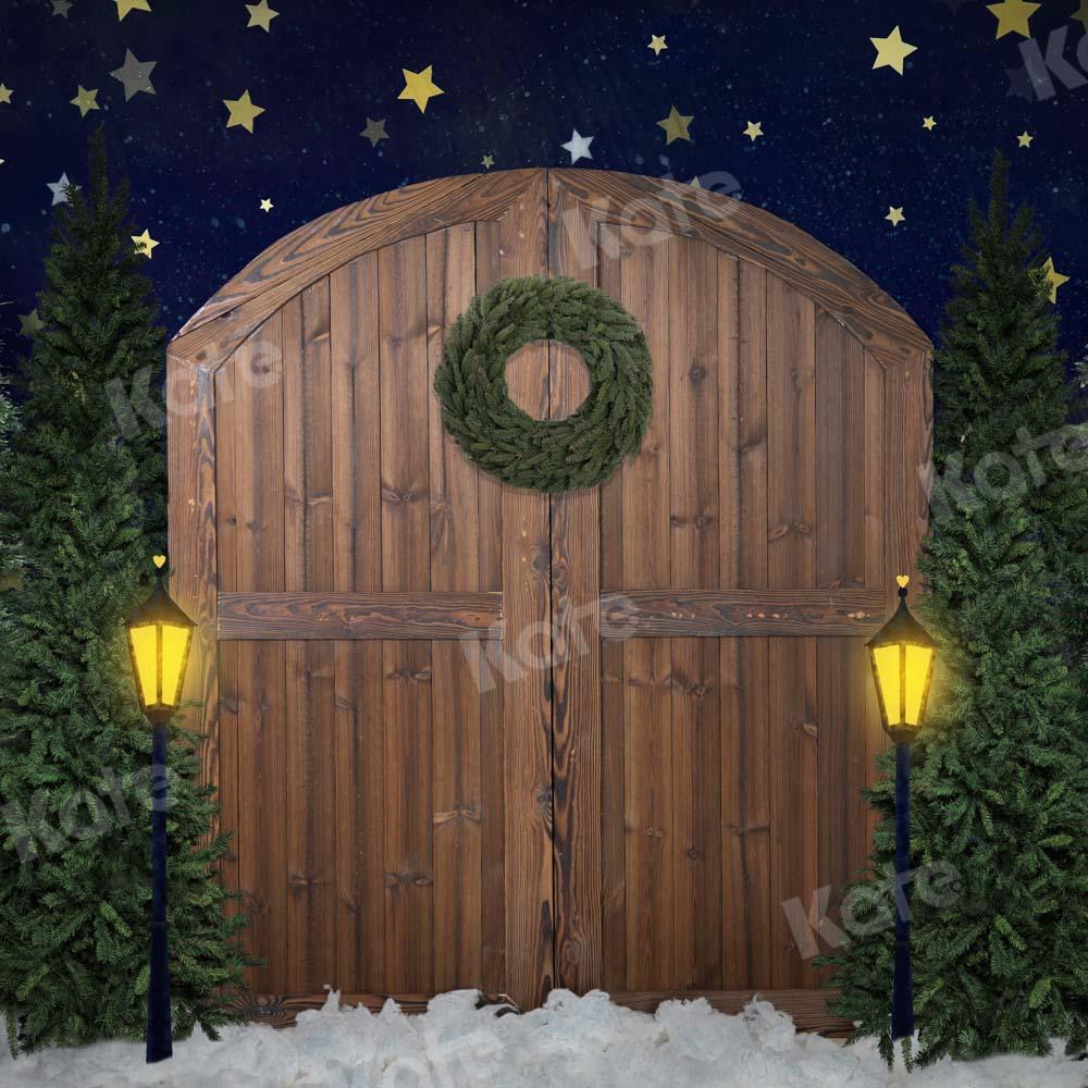 Kate porte de grange en toile de fond de Noël pour lampadaires conçue par Emetselch