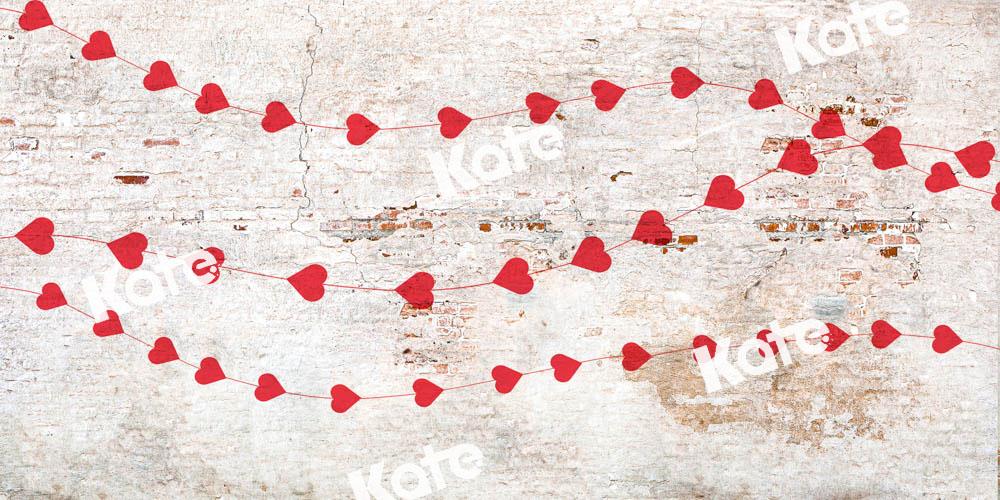 Kate Mur de briques délabrées en toile de fond de la Saint-Valentin conçu par Chain Photographie