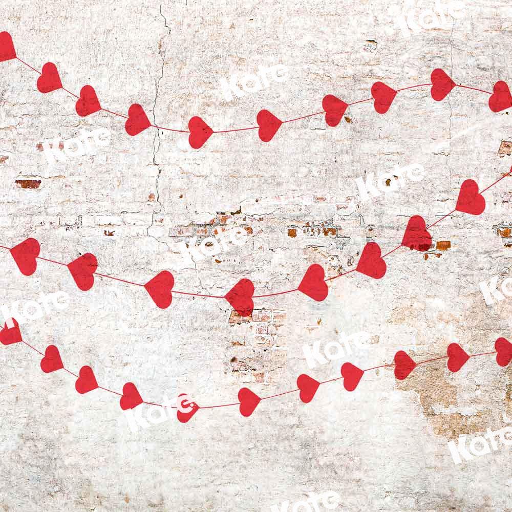 Kate Mur de briques délabrées en toile de fond de la Saint-Valentin conçu par Chain Photographie