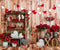 Kate Chambre en bois Fleurs Rouge Saint-Valentin Toile de fond conçue par Emetselch - Kate Backdrop FR