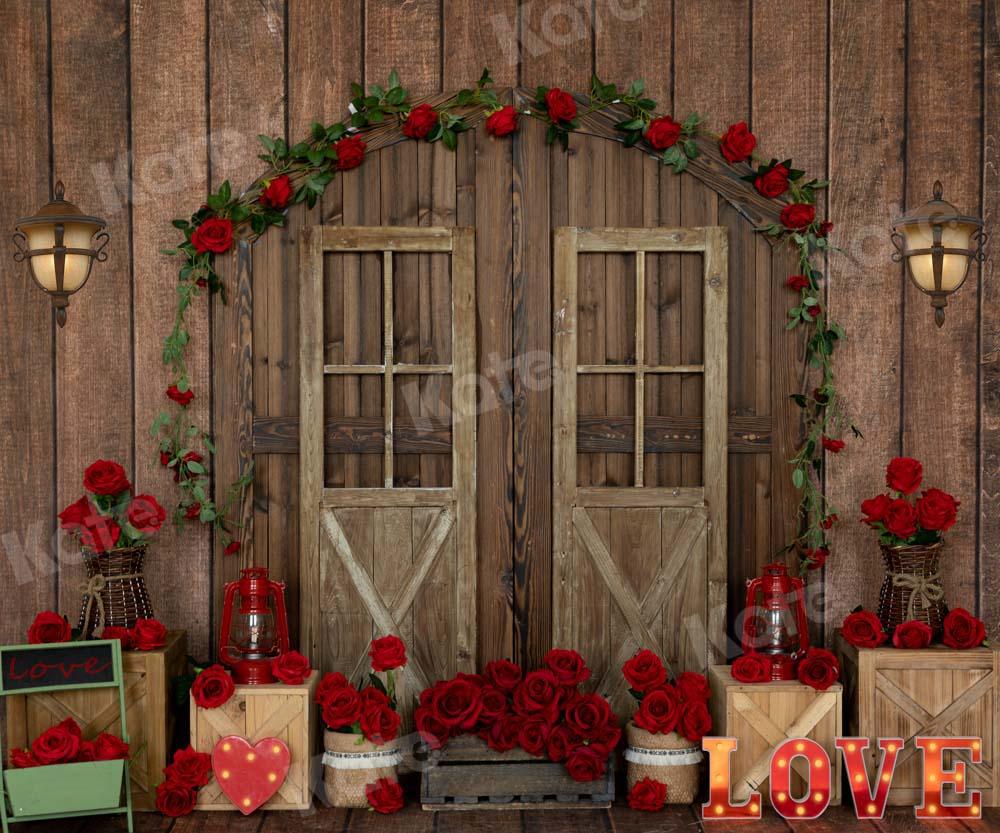 Kate La Saint-Valentin Rose Romance Porte Grange Toile de fond conçue par Emetselch