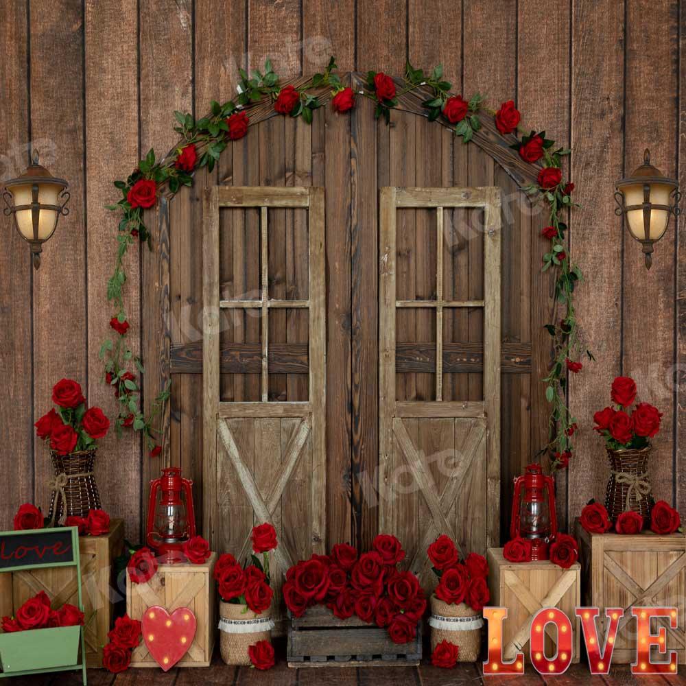 Kate La Saint-Valentin Rose Romance Porte Grange Toile de fond conçue par Emetselch