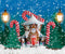 Kate Hiver Noël Maison de pain d'épice Neige Toile de fond conçu par Emetselch - Kate Backdrop FR