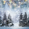 Kate Flocon de neige Forêt Hiver Arbres Toile de fond pour la photographie - Kate Backdrop FR