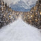 Kate Route Montagne Lumière Neige Hiver Toile de fond pour la photographie - Kate Backdrop FR