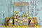 Kate Stand de limonade Bleu Mur en bois Toile de fond conçu par Mandy Ringe - Kate Backdrop FR
