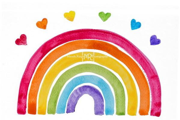 Kate aquarelle arc-en-fond conçu par Mandy Ringe - Kate Backdrop FR