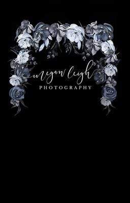 Katebackdrop鎷㈡綖Kate Black White Floral Sweep Backdrop Designed by Megan Leigh Photography