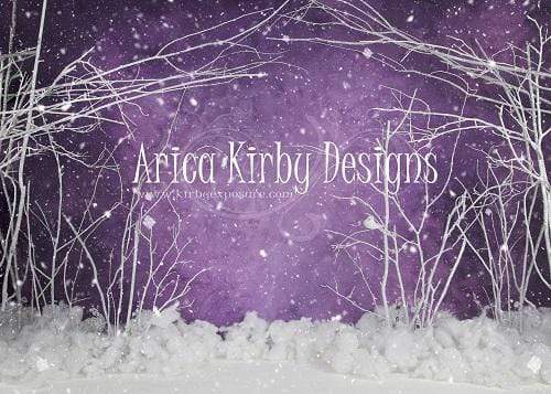 Katebackdrop£ºKate Purple Winter Wonderland Snowy Backdrop Designed By Arica Kirby
