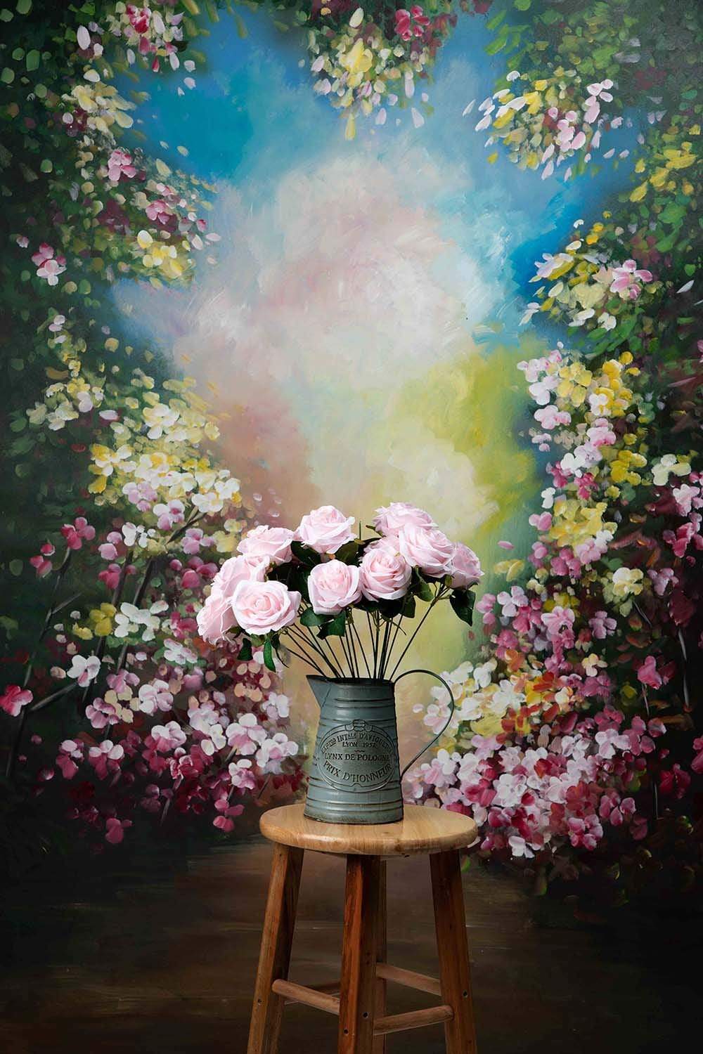 Katebackdrop£ºKate Hand Painted Flowers Spray Painted Backdrop