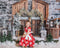 Kate Porte Grange Bois Sapin de Noël Toile de fond conçue par Emetselch - Kate Backdrop FR