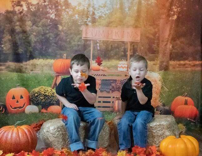 Kate Halloween Photography Backdrop For Party Pumpkins Grassland - Katebackdrop