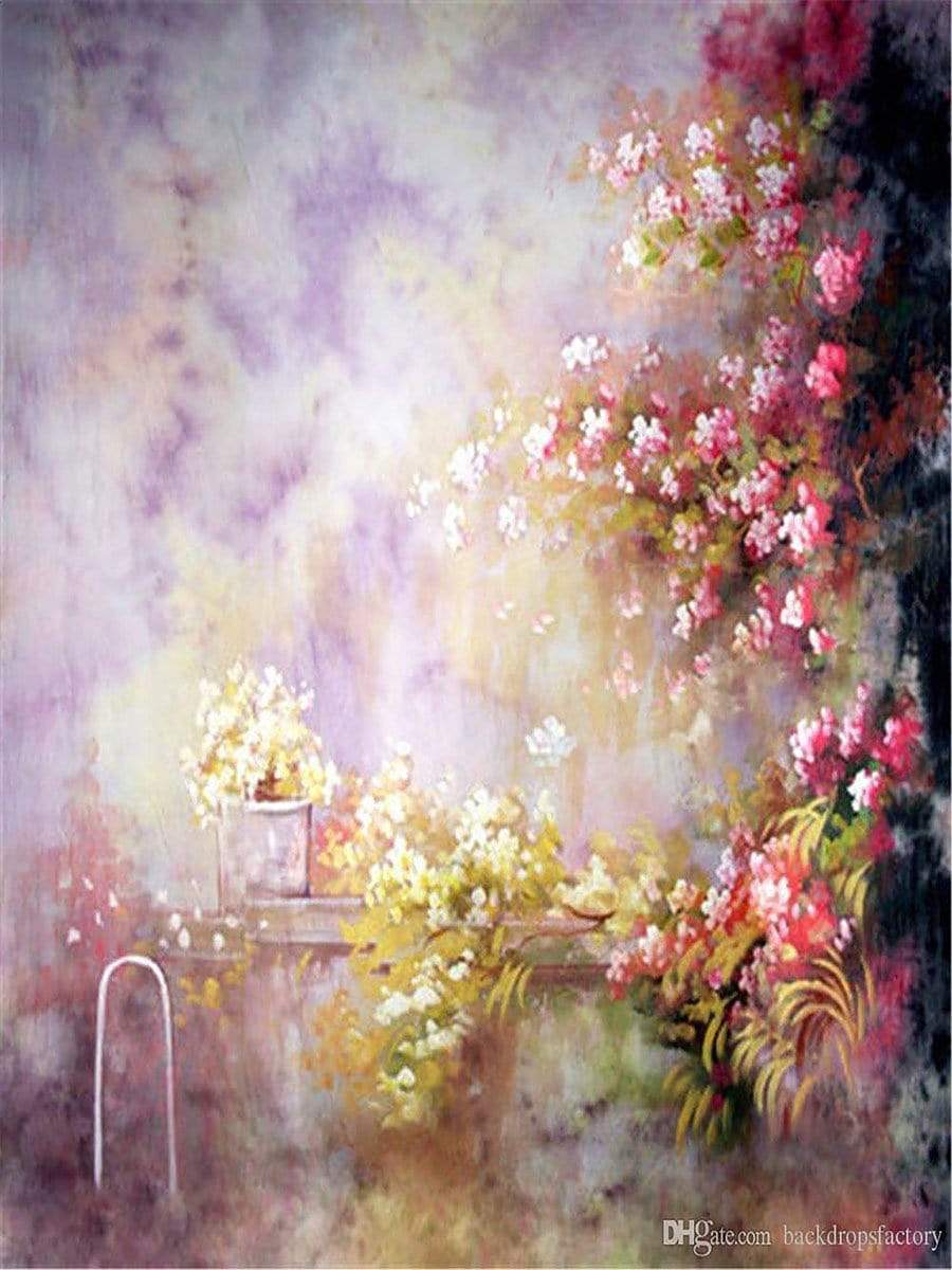 Katebackdrop£ºKate Pink Flowers Texture Spray Painted Backdrop