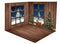 Kate Fenêtre Plancher Bois Brun foncé Arbre de Noël Ensemble de chambre (8pix8pi&10pix8pi&8pix10pi) - Kate Backdrop FR