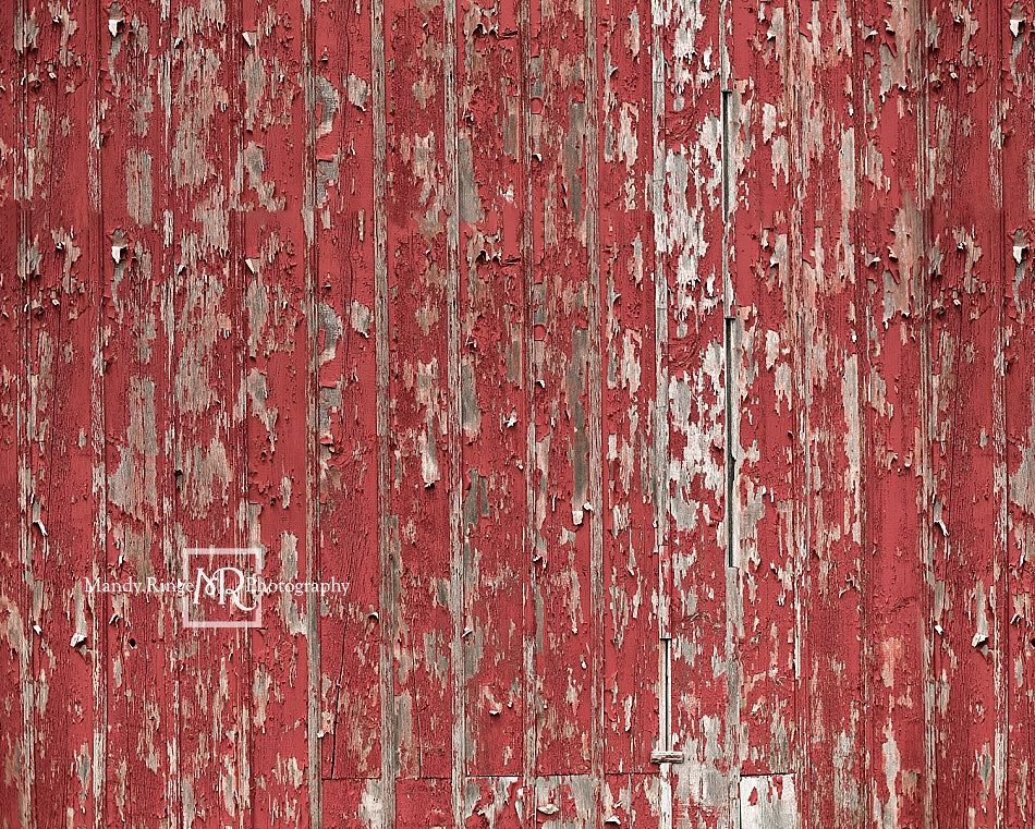 Kate Toile de fond en bois de grange rouge rustique conçue par Mandy Ringe