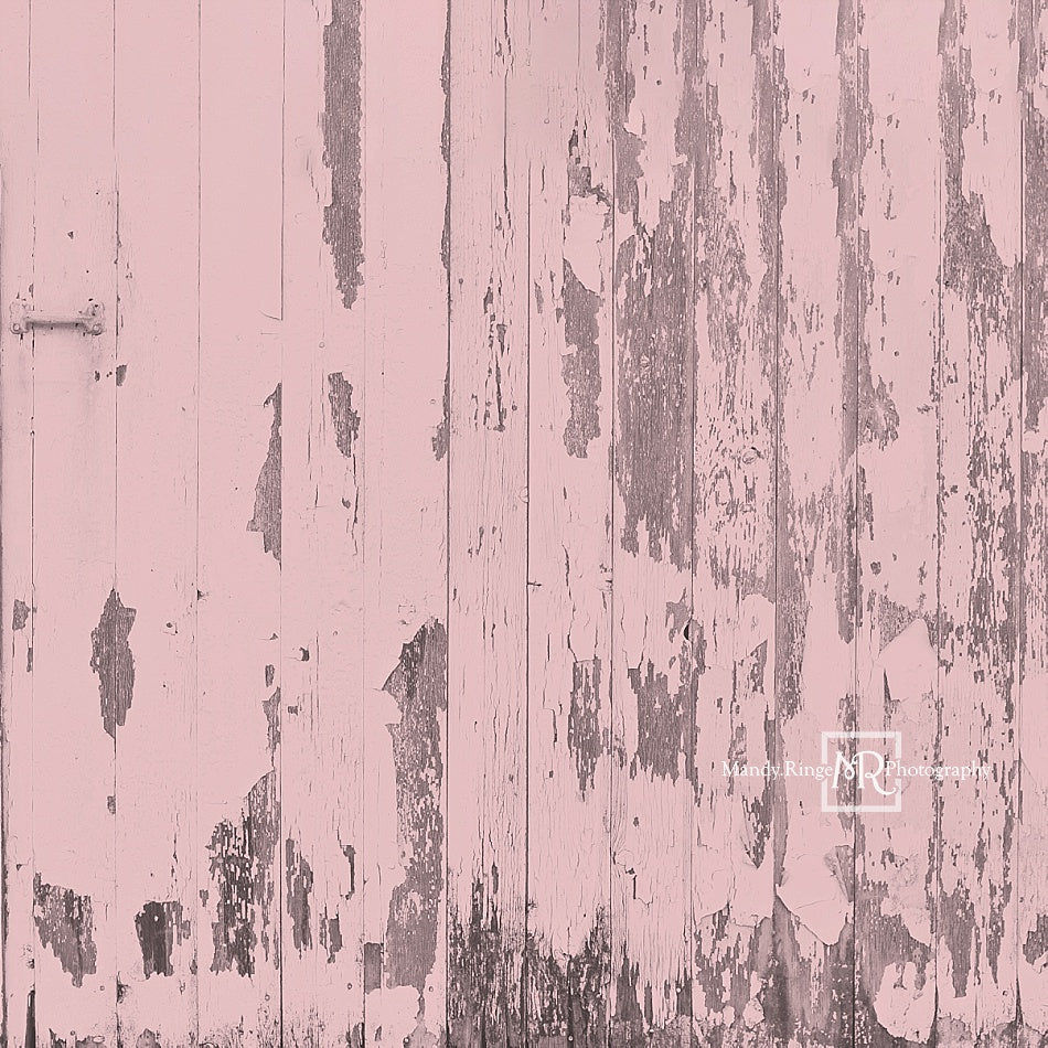 Kate Toile de fond en bois de grange rose minable conçue par Mandy Ringe