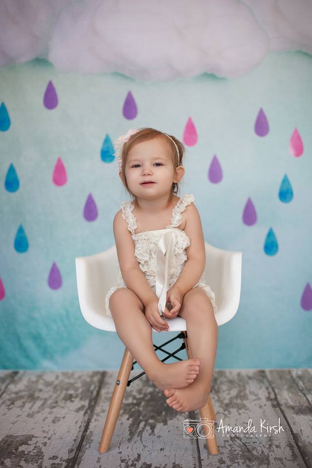 Kate Nuages Goutte de pluie Douche de bébé Toile de fond conçue par Jerry_Sina - Kate Backdrop FR