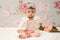 Katec Motif Floral Rose Blanc Bébé Toile de fond pour la photographie - Kate Backdrop FR