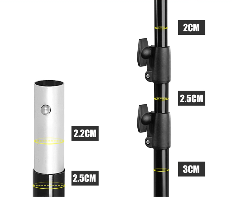 Kate Équipement 8.5 * 10ft & 10x10ft support de toiles de fond en aluminium noir - Kate Backdrop FR