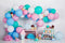 Kate Anniversaire Ballons Crème glacée Enfants Toile de fond conçue par Megan Leigh - Kate Backdrop FR