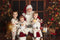 Kate Porte Noël Hiver Nuit Toile de fond pour la photographie - Kate Backdrop FR
