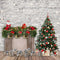 Kate Cadeau Mur de brique Gris Sapin de Noël Toile de fond pour la photographie - Kate Backdrop FR