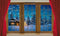 Kate Rideau rouge Noël Hiver Fenêtre Toile de fond conçu par Chain Photography - Kate Backdrop FR