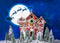 Kate Maison en pain d'épice Père Noël Rennes Toile de fond conçue par Mini MakeBelieve - Kate Backdrop FR
