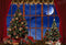Kate Fenêtre Sapin de Noël Wapiti Lune Toile de fond conçue par Chain Photography - Kate Backdrop FR
