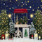 Kate Arbres de Noël Neige Hiver Nuit Étoiles Toile de fond Conçu par Emetselch - Kate Backdrop FR