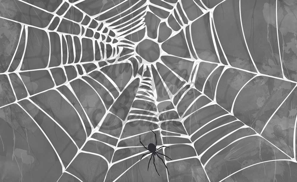 Kate Toile d'araignée de toile de fond effrayante d'Halloween conçue par Mini MakeBelieve